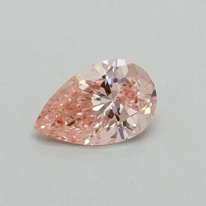 0.30ct PEAR Fancy Vivid Pink VS2 Coloured Lab diamond