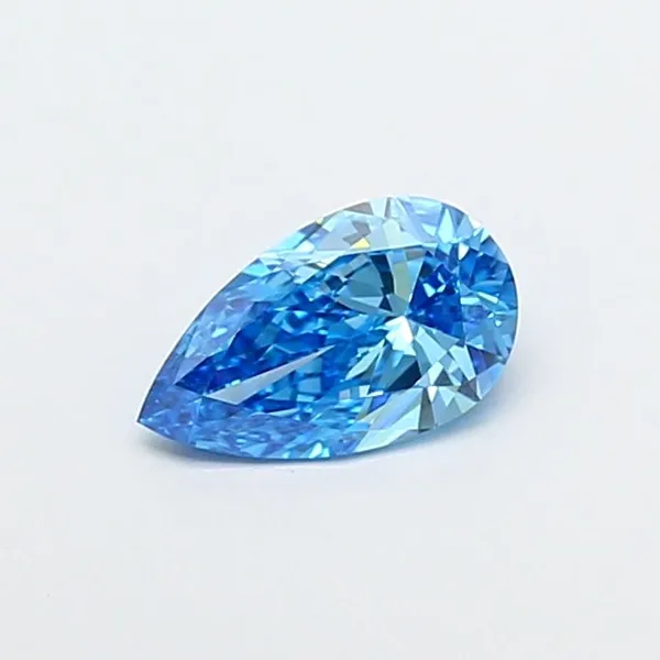 0.92ct PEAR Fancy Vivid Blue VS1 Coloured Lab diamond