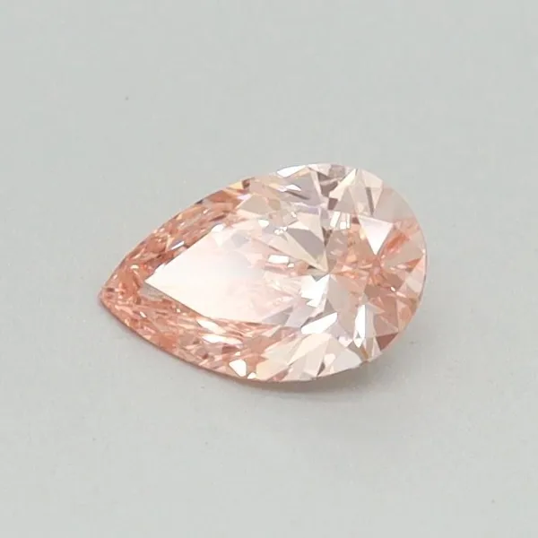 0.3ct PEAR Fancy Vivid Pink VS2 Coloured Lab diamond
