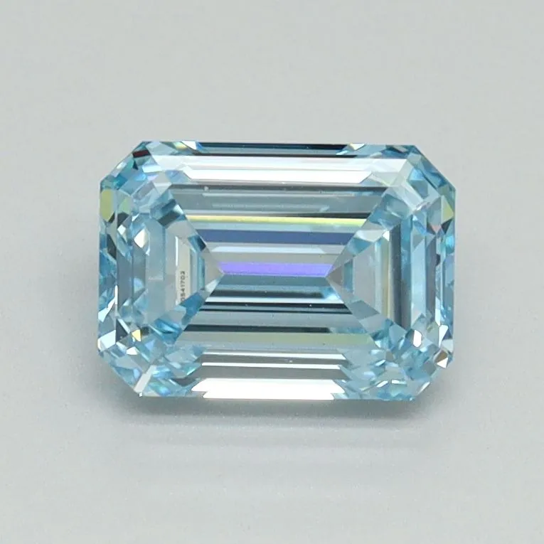 1.06ct EMERALD Fancy Intense Blue VVS2 Coloured Lab diamond