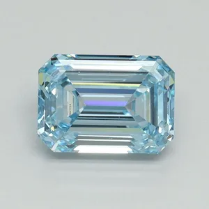 1.06ct EMERALD Fancy Intense Blue VVS2 Coloured Lab diamond