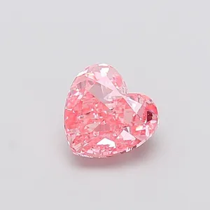 1.53ct HEART Fancy Vivid Pink VS1 Coloured Lab diamond