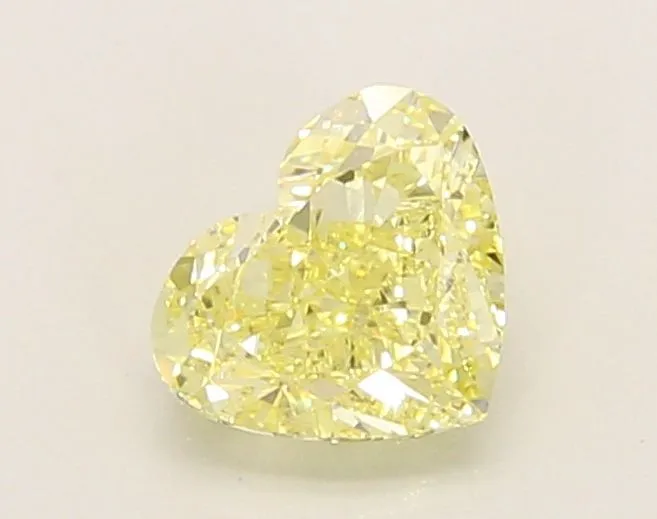 1.01ct HEART Fancy Yellow VS1 Coloured Lab diamond