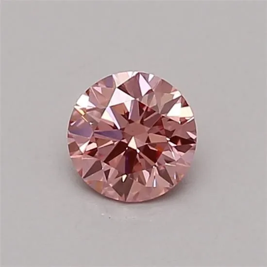 0.33ct ROUND Fancy Vivid Pink VS1 Coloured Lab diamond