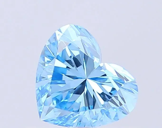 0.52ct HEART Fancy Vivid Blue VS1 Coloured Lab diamond