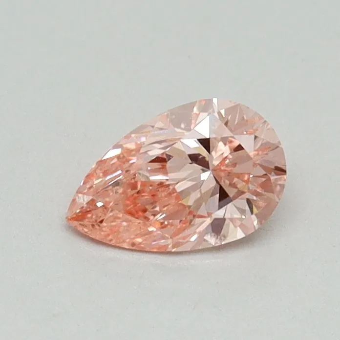0.40ct PEAR Fancy Vivid Pink SI1 Coloured Lab diamond