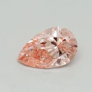 0.4ct PEAR Fancy Vivid Pink SI1 Coloured Lab diamond