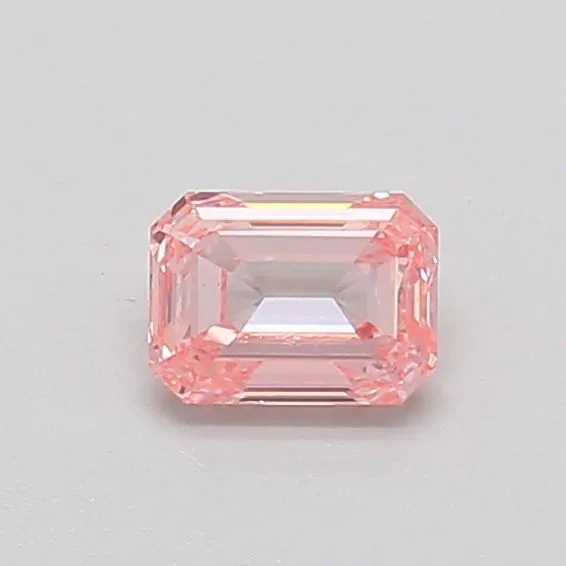 0.40ct EMERALD Fancy Intense Pink VS1 Coloured Lab diamond