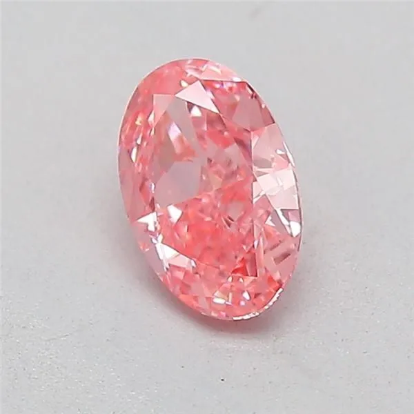 0.37ct OVAL Fancy Vivid Pink VVS2 Coloured Lab diamond