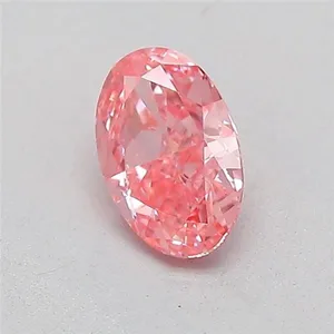 0.37ct OVAL Fancy Vivid Pink VVS2 Coloured Lab diamond