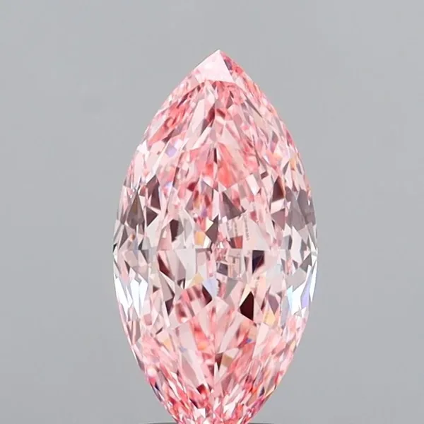 2.02ct MARQUISE Fancy Vivid Pink VS2 Coloured Lab diamond