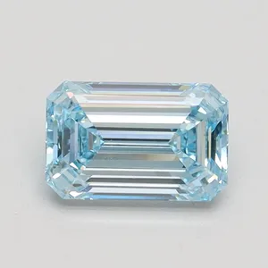 1.1ct EMERALD Fancy Intense Blue VS1 Coloured Lab diamond