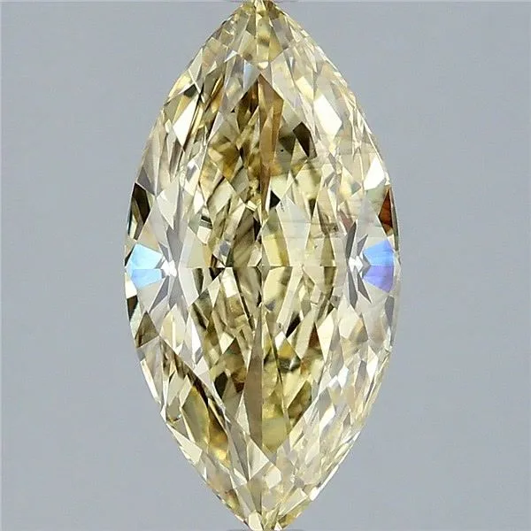 2.57ct MARQUISE Fancy Intense Yellow SI1 Coloured Lab diamond