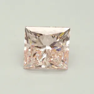 4.08ct PRINCESS Fancy Intense Pink VVS2 Coloured Lab diamond