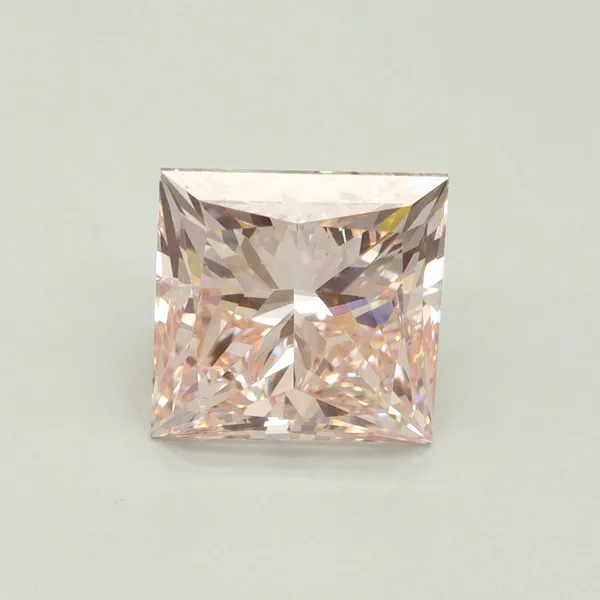 4.08ct PRINCESS Fancy Intense Pink VVS2 Coloured Lab diamond