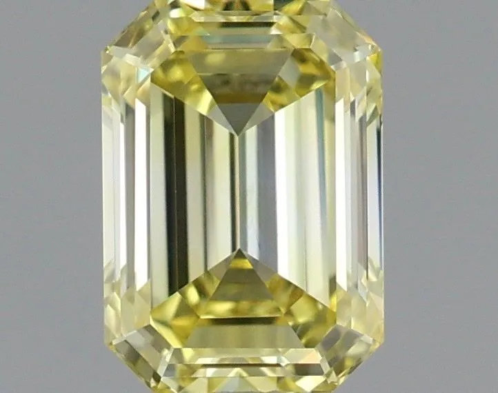 1.11ct EMERALD Fancy Intense Yellow VVS2 Coloured Lab diamond