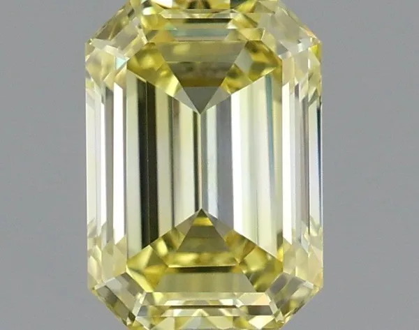 1.11ct EMERALD Fancy Intense Yellow VVS2 Coloured Lab diamond