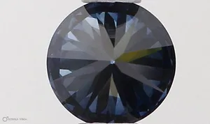 0.34ct ROUND Fancy Deep Blue SI1 Coloured Lab diamond