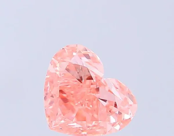 1.19ct HEART Fancy Vivid Pink VVS1 Coloured Lab diamond