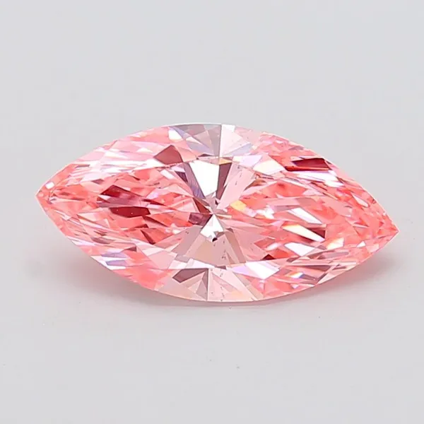 2.5ct MARQUISE Fancy Vivid Pink VS2 Coloured Lab diamond