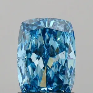 1.02ct CUSHION Fancy Vivid Blue SI1 Coloured Lab diamond