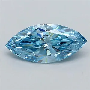 1.54ct MARQUISE Fancy Vivid Blue VS1 Coloured Lab diamond