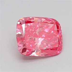 1.28ct CUSHION Fancy Vivid Pink VS1 Coloured Lab diamond