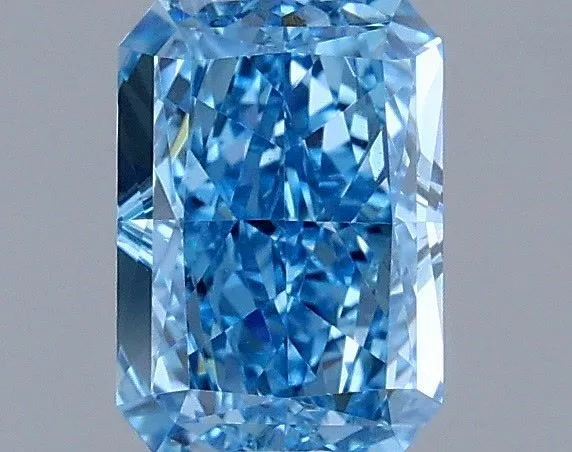 1.01ct RADIANT Fancy Vivid Blue VVS2 Coloured Lab diamond