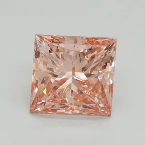2.04ct PRINCESS Fancy Intense Pink VS2 Coloured Lab diamond