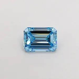 1.5ct EMERALD Fancy Vivid Blue VS2 Coloured Lab diamond