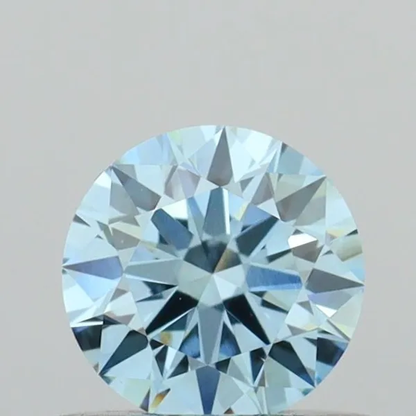 0.5ct ROUND Fancy Intense Blue VVS2 Coloured Lab diamond