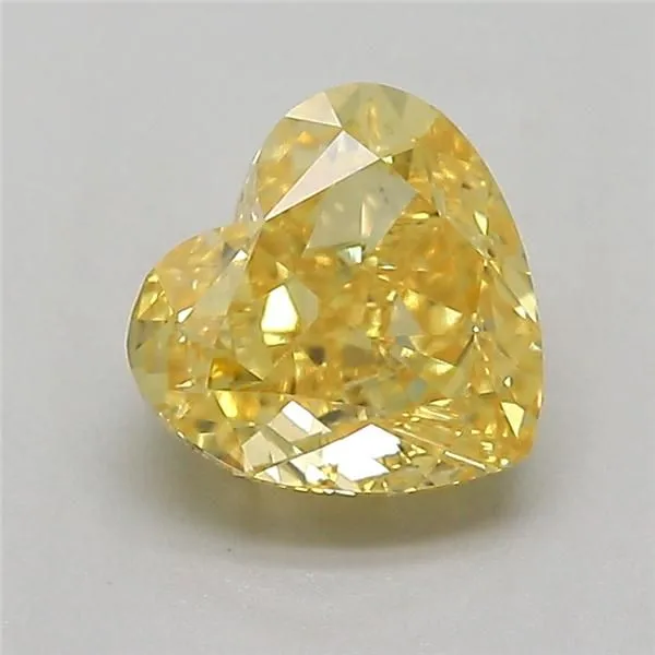 1.04ct HEART Fancy Intense Yellow VS1 Coloured Lab diamond