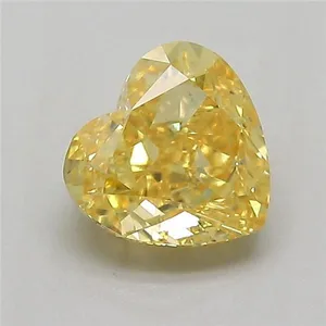 1.04ct HEART Fancy Intense Yellow VS1 Coloured Lab diamond