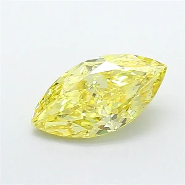 1.18ct MARQUISE Fancy Vivid Yellow VS2 Coloured Lab diamond