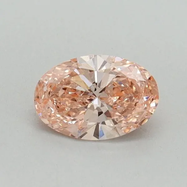 0.42ct OVAL Fancy Vivid Pink VVS2 Coloured Lab diamond