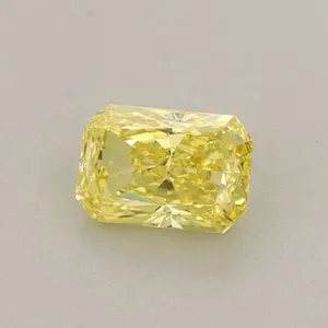 0.41ct RADIANT Fancy Vivid Yellow VS2 Coloured Lab diamond