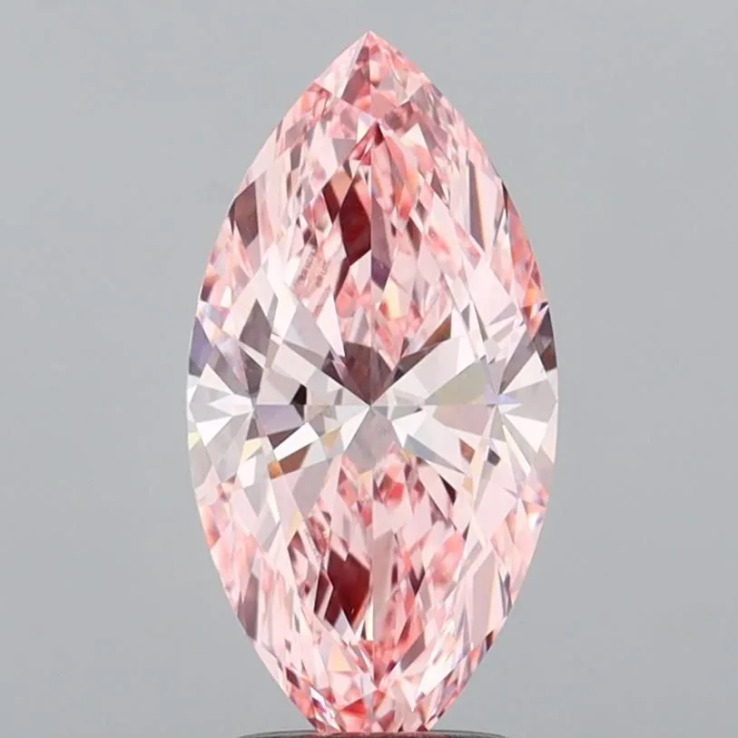 2.05ct MARQUISE Fancy Vivid Pink VVS2 Coloured Lab diamond