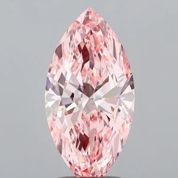 2.05ct MARQUISE Fancy Vivid Pink VVS2 Coloured Lab diamond