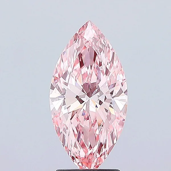 2.87ct MARQUISE Fancy Vivid Pink VVS2 Coloured Lab diamond