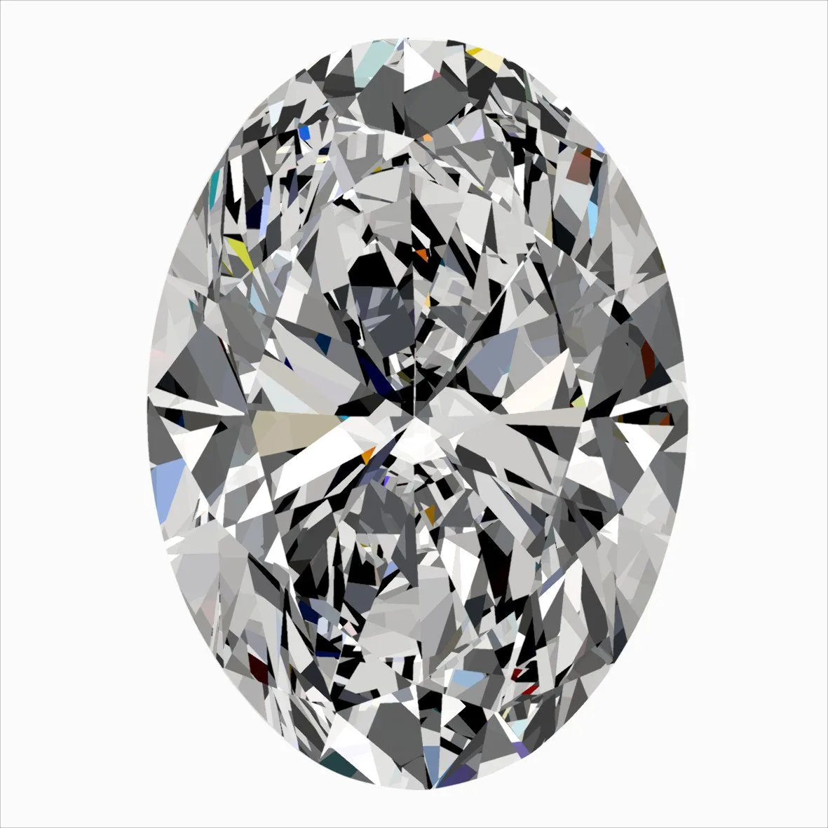0.40ct OVAL F VVS2 Natural diamond
