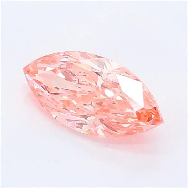 0.97ct MARQUISE Fancy Vivid Pink VVS2 Coloured Lab diamond