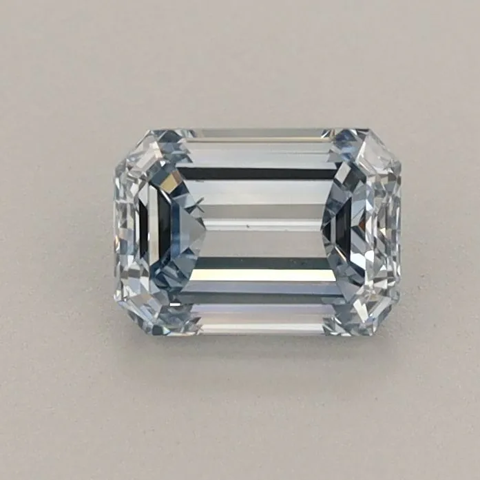 0.71ct EMERALD Fancy Light Blue VS1 Coloured Lab diamond