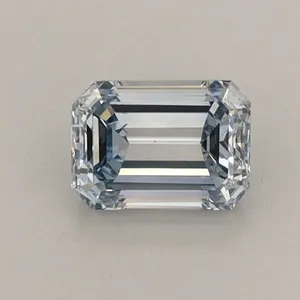 0.71ct EMERALD Fancy Light Blue VS1 Coloured Lab diamond