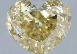 1.05ct HEART Fancy Intense Yellow VVS2 Coloured Lab diamond