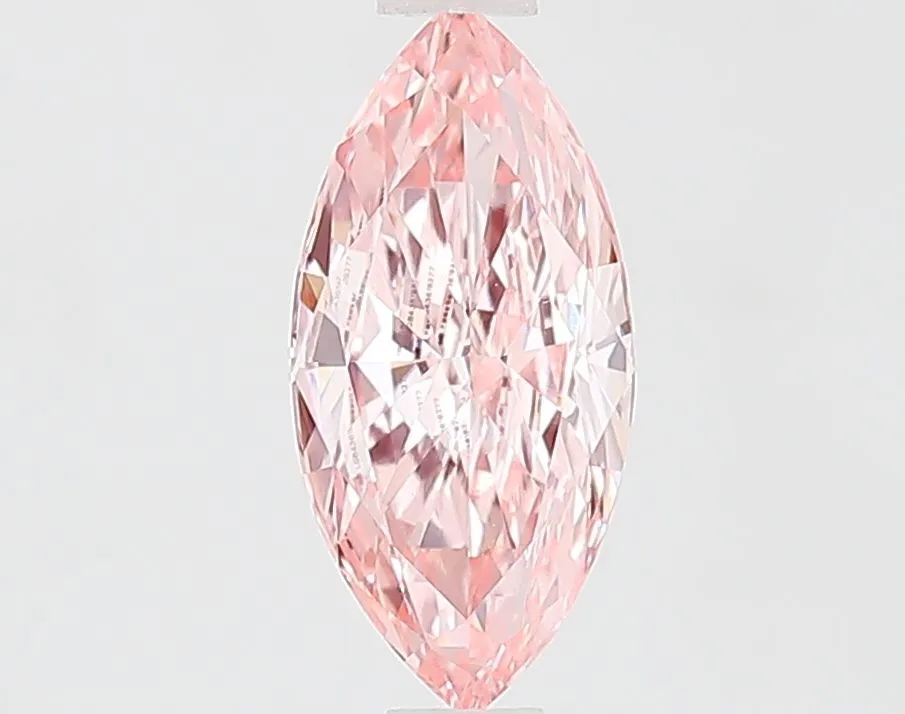 0.91ct MARQUISE Fancy Intense Pink VVS2 Coloured Lab diamond
