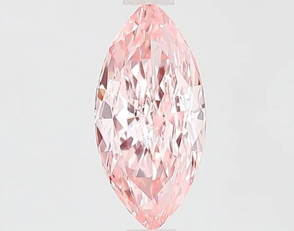 0.91ct MARQUISE Fancy Intense Pink VVS2 Coloured Lab diamond