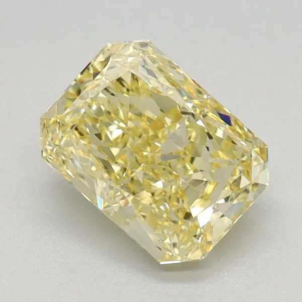 1.2ct RADIANT Fancy Vivid Yellow VVS2 Coloured Lab diamond