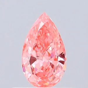 0.56ct PEAR Fancy Vivid Pink VS1 Coloured Lab diamond