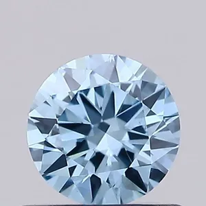 0.46ct ROUND Fancy Vivid Blue VS1 Coloured Lab diamond