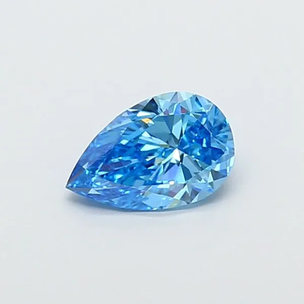 0.99ct PEAR Fancy Vivid Blue VS1 Coloured Lab diamond
